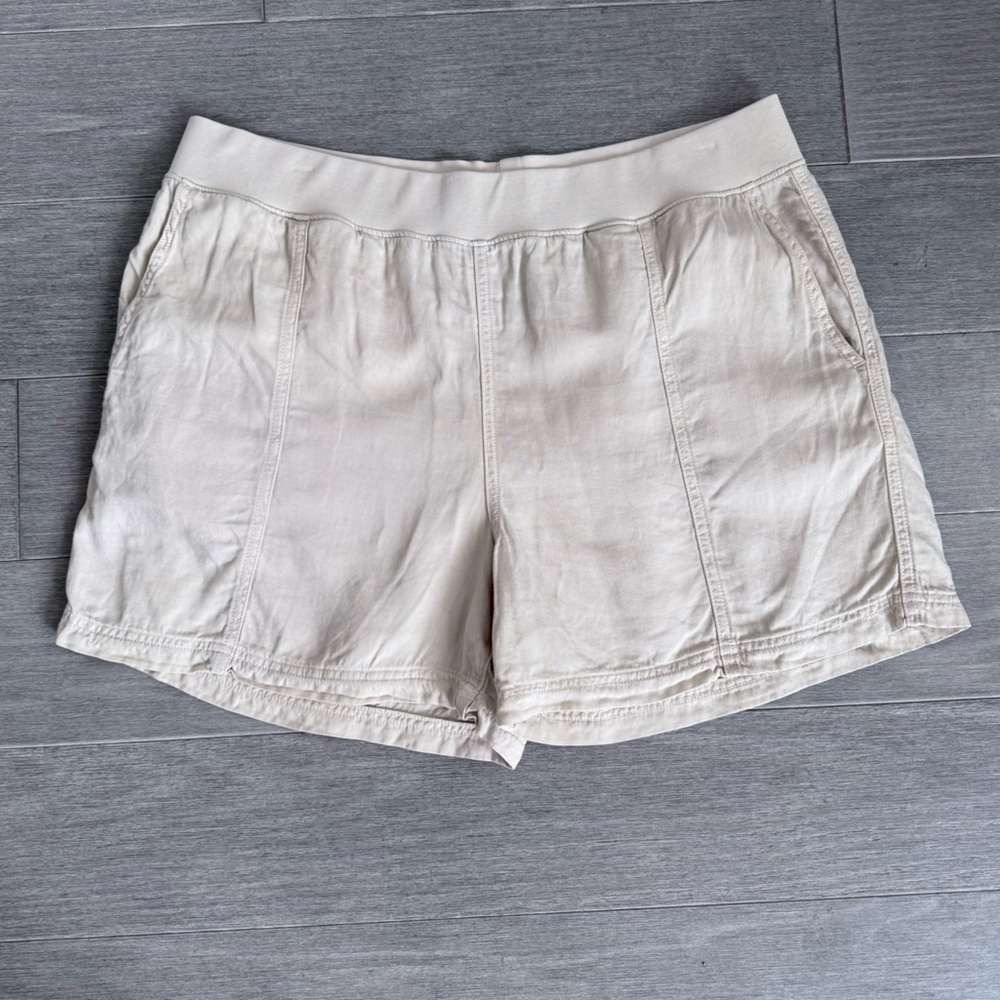 Faherty Arlie Day™ Short 4 in Safari Size L Large Linen Tencel Pull On Style - Picture 13 of 15